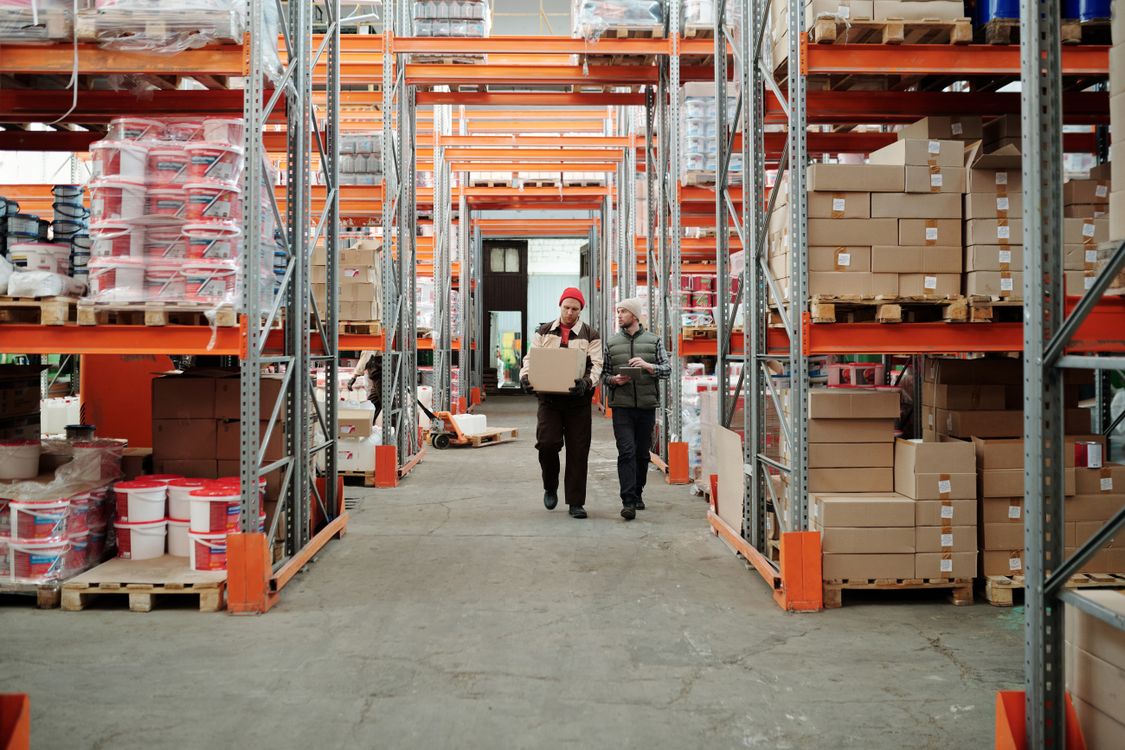 Logistics warehouse with automated systems and operations