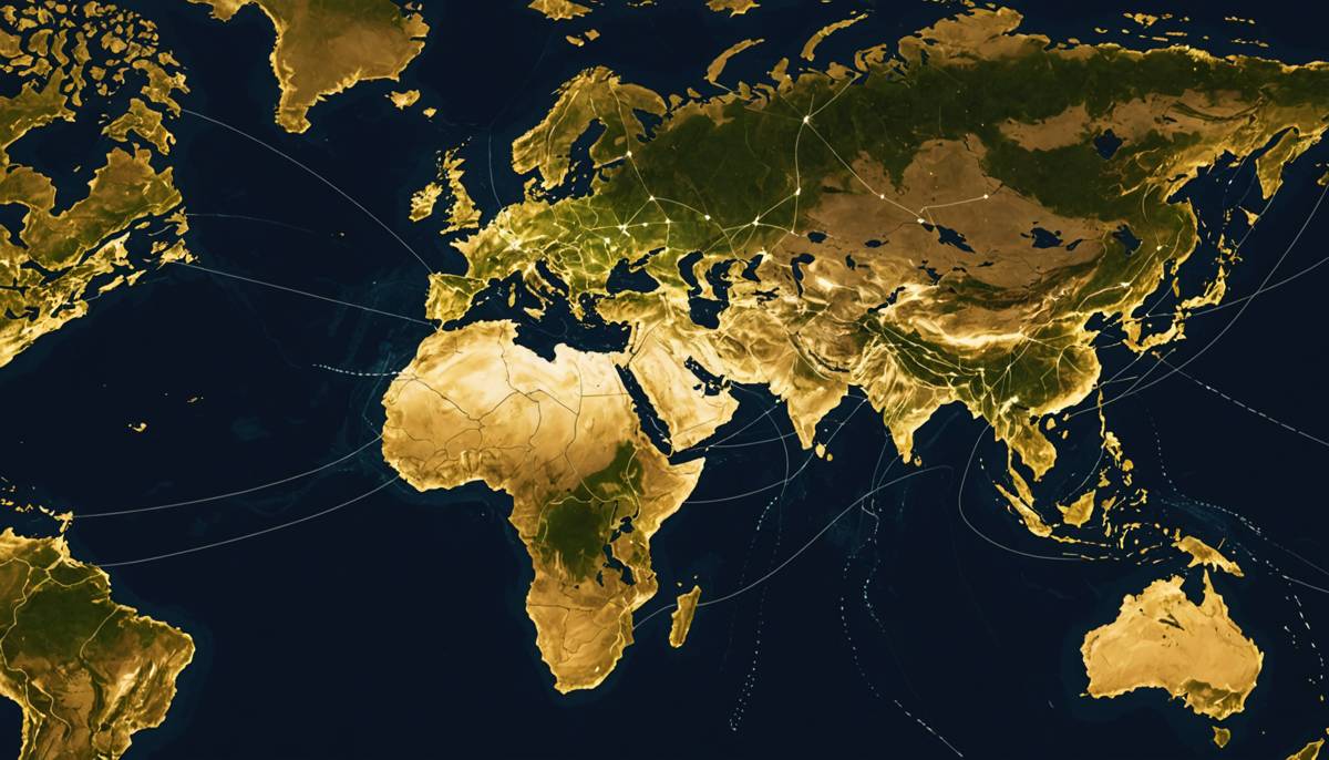 Strategic shipping routes and chokepoints across ocean