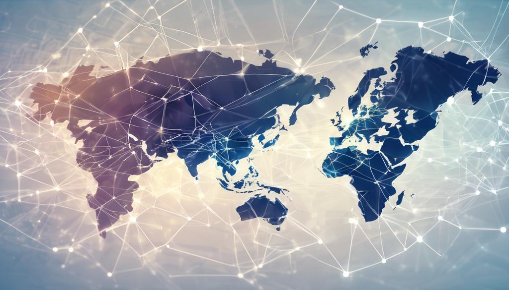 Global logistics network abstract