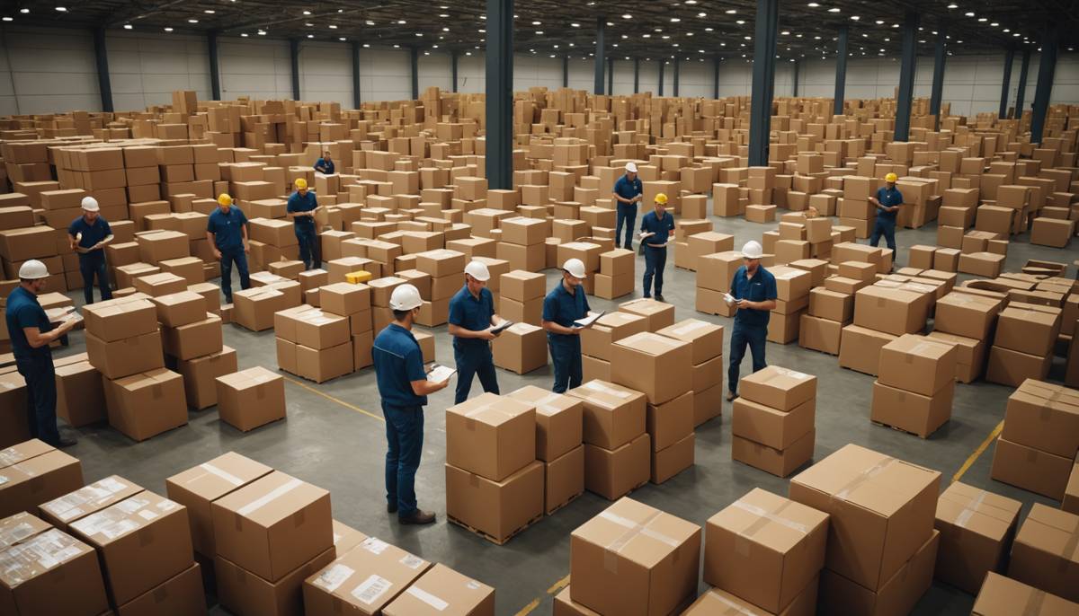 Chaotic warehouse with mixed supplier goods
