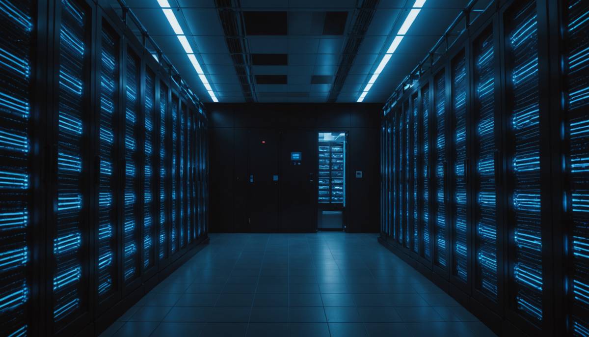 Illuminated servers in a data center