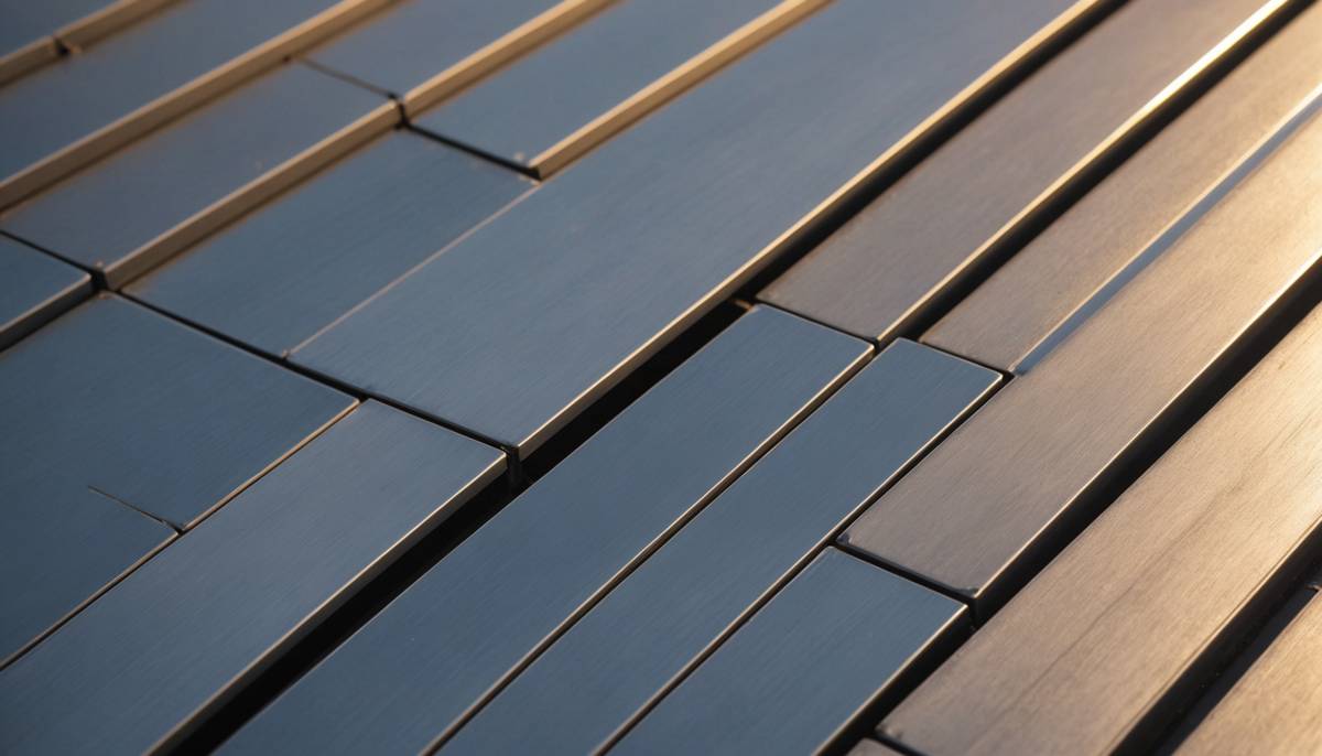 Brushed steel and painted sheet metal panels